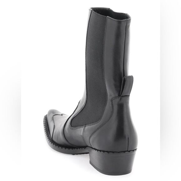By Far Otis Chelsea Boots, Black Nappa Leather, New, Size 39 - Picture 8 of 14